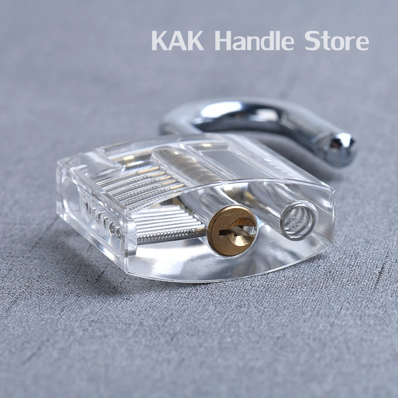 Transparent Practice Padlock with Keys - Cutaway Lock Picking Training Tool