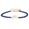 Natural Stone Bead Bracelet with Adjustable Lace-Up Closure
