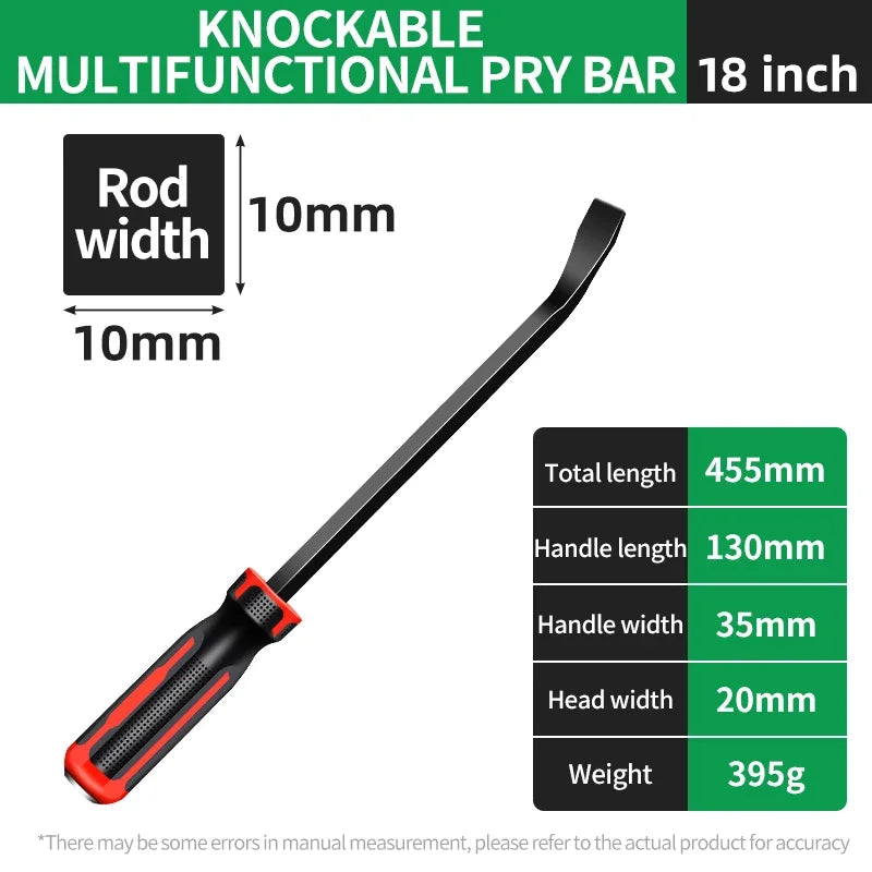 Heavy-Duty Pry Bar with Strike Cap and Nail Puller