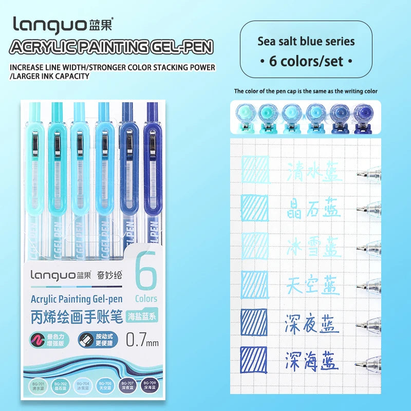 Vibrant Acrylic Gel Pens Set for Art & Writing