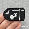 Black & White Racing Flag Embroidered Patches (Iron-On / Sew-On)