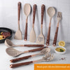 Silikon-Küchenutensilien-Set mit Holzoptik