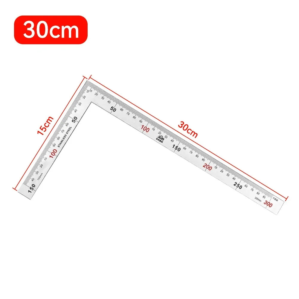 Aluminum Alloy 90-Degree Square Ruler for Woodworking