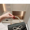 Crystal Bowknot Evening Clutch with Chain Strap