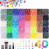 40-Color Flatback Resin Rhinestone Kit for Crafts