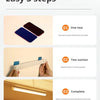Three steps guide showing how to install a wireless motion sensor LED cabinet light.