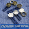 Metal Waistband Extender Buttons for Jeans and Pants