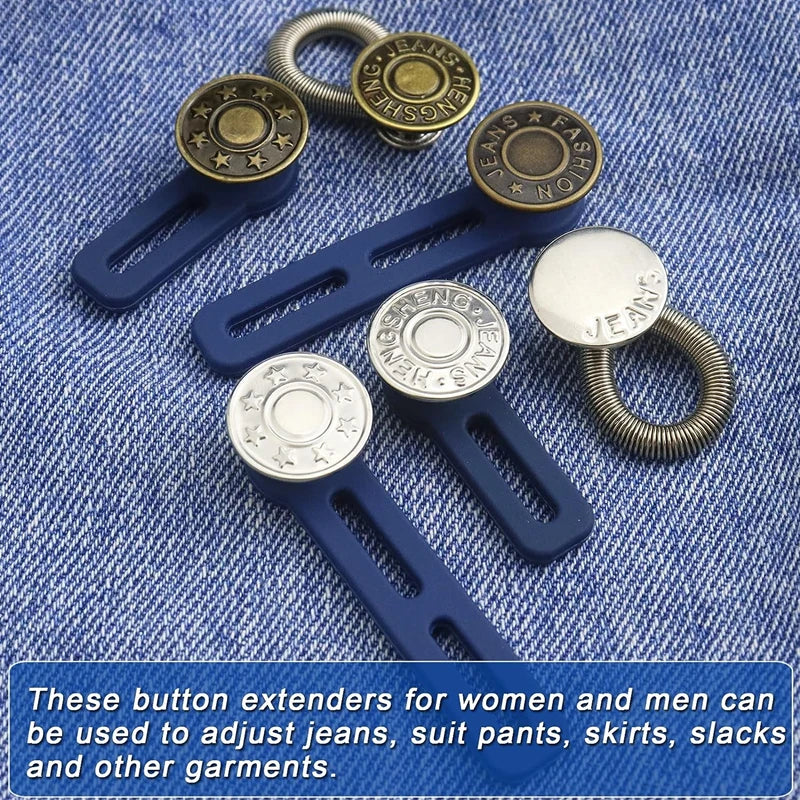 Metal Waistband Extender Buttons for Jeans and Pants