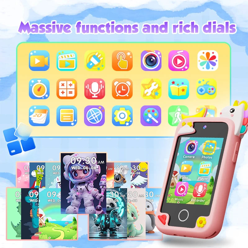 Kids Touchscreen Learning Phone with Games and Music