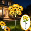 Solar-Powered LED Sunflower Garden Lights