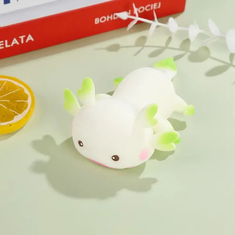Axolotl Squeeze Ball Stress Relief Toy - Slow Rising Squishy for Kids and Adults