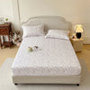 Floral 100% Cotton Fitted Sheet with Elastic Edges