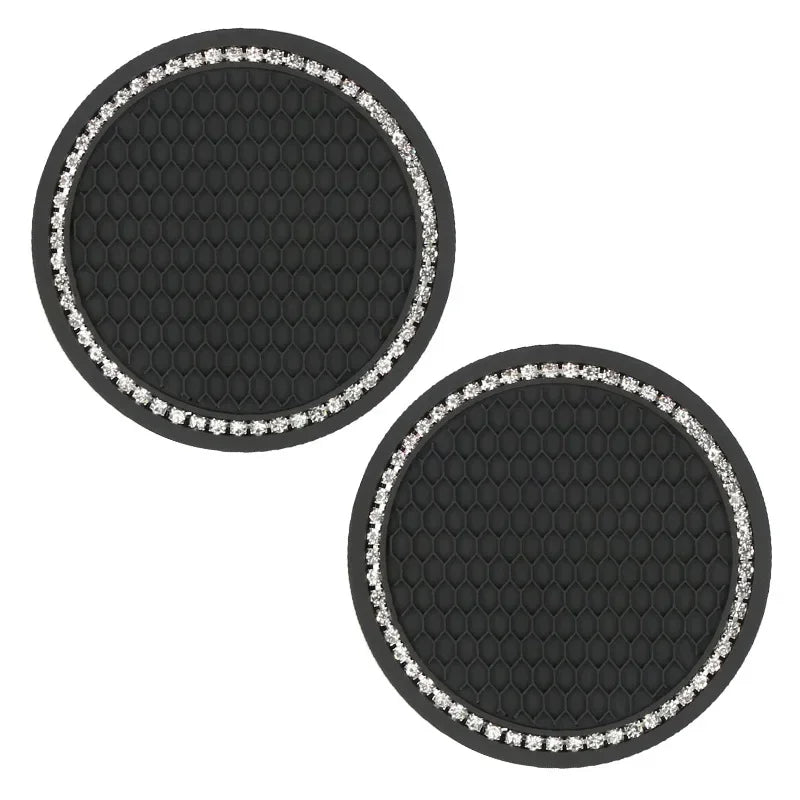 Non-Slip Silicone Car Cup Holder Coasters (Set of 2)