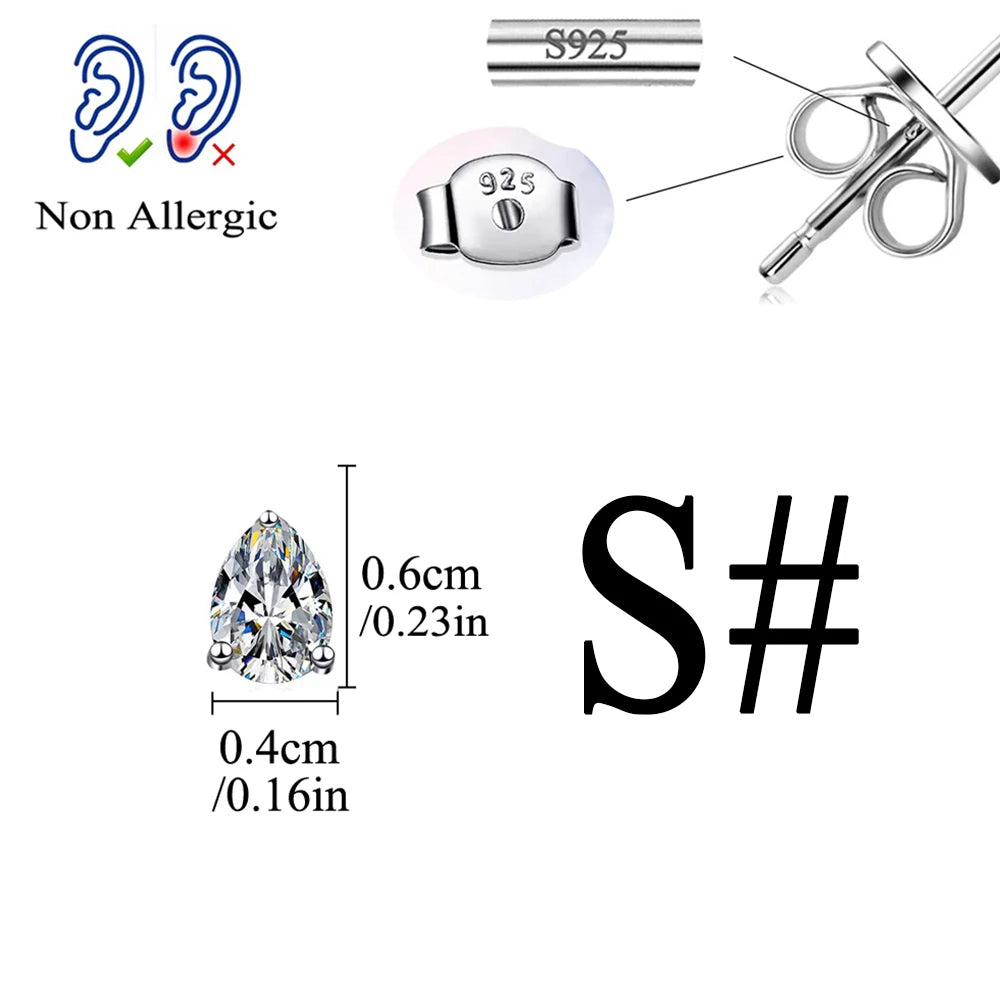 Sterling Silber Wassertropfen CZ Ohrringe