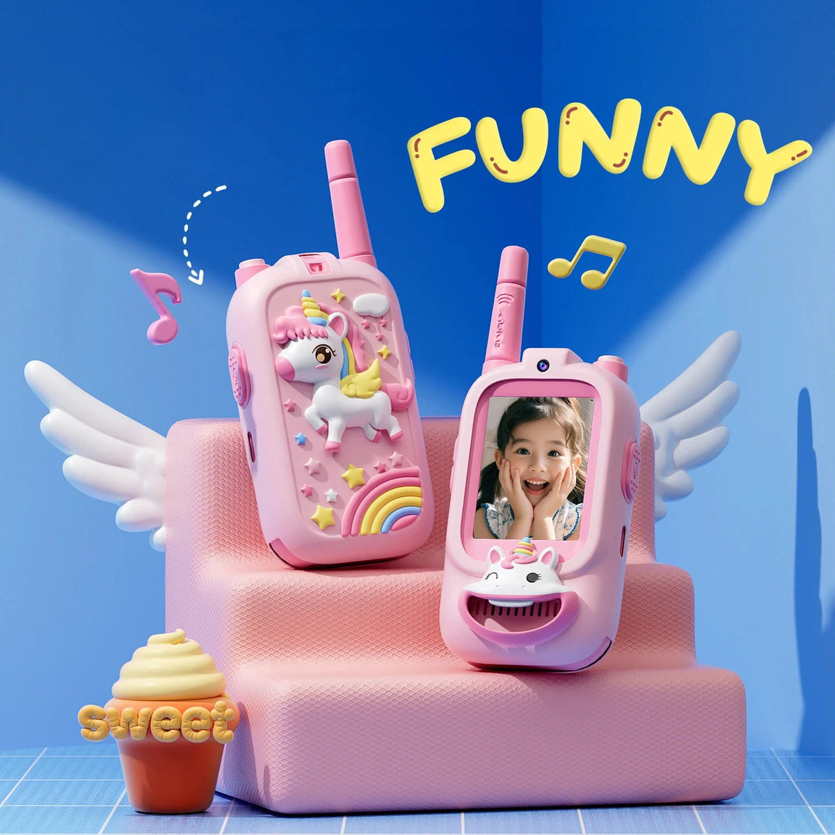 Kids Video Walkie-Talkies with Screen, Two-Way Communication