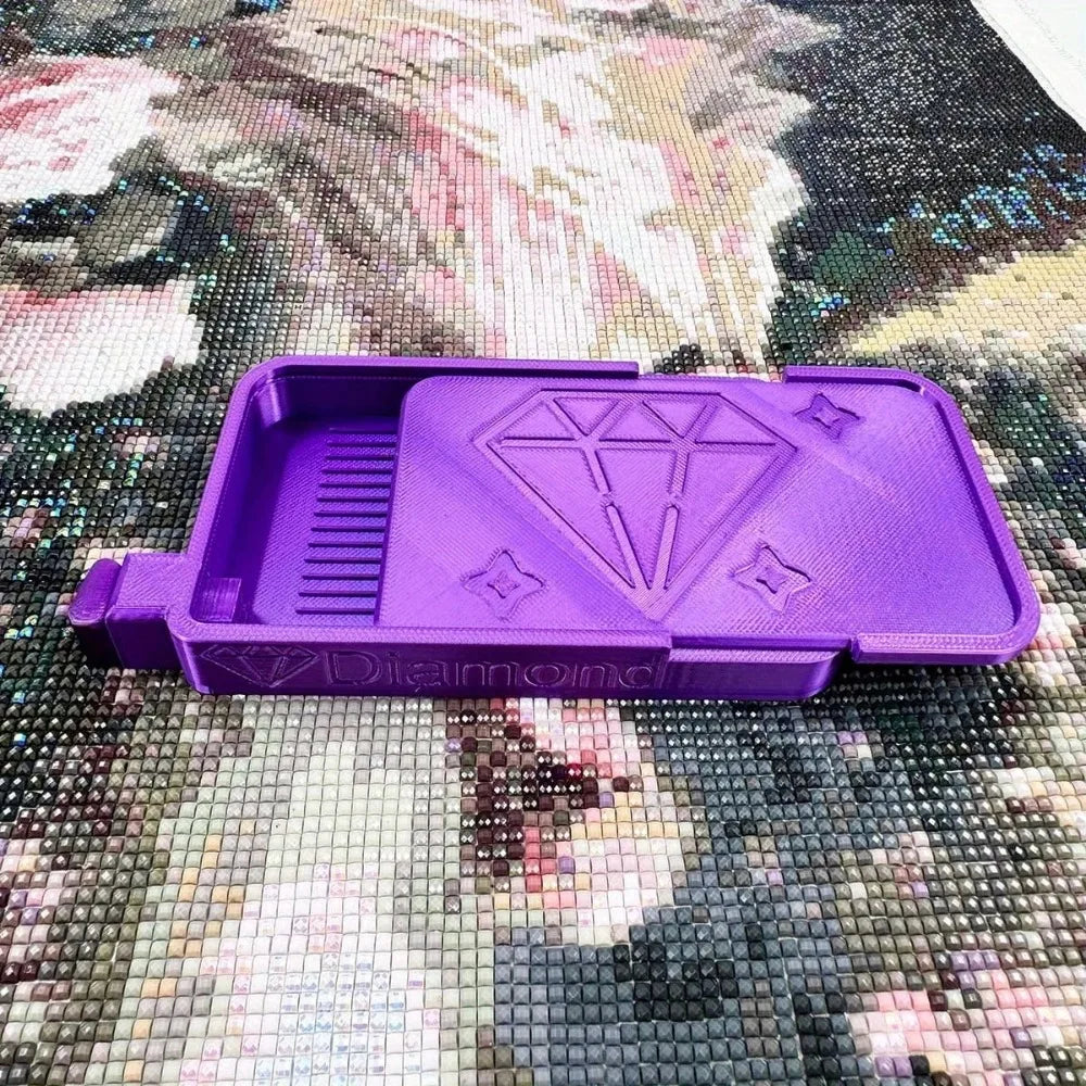 Diamond Painting Drill Storage Tray with Slide Cover