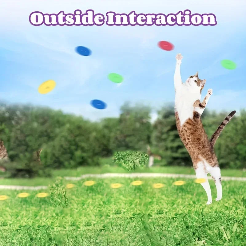 Interactive Cat Toy Launcher with Flying Discs