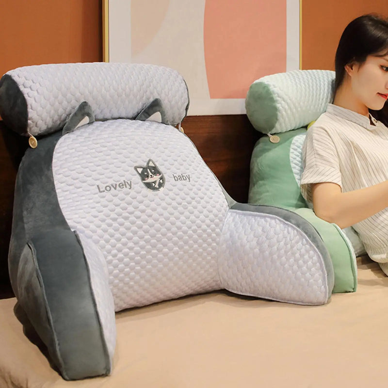 Ergonomisches Bett-Rückenlehnenkissen mit Armlehnen