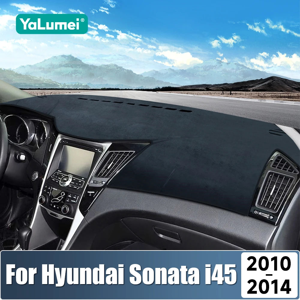 Custom fit dashboard sun shield for a Hyundai Sonata i45 vehicle.