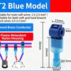 Blue T2 Blue Model connector featuring a tinned brass conductor and flame-retardant nylon housing.