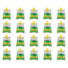 A grid of twelve hanging fly trap bags with bait, packaged in clear plastic, displayed against a white background.