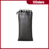 A black storage pouch containing twelve alcohol art markers with various colored tips.