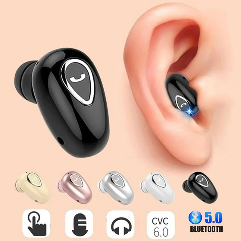 Invisible Wireless Earbuds with Microphone