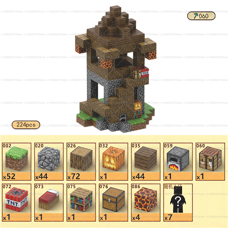 Magnetic Building Blocks Mine World Cube Set