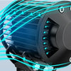 Close-up view of a black LED flood light pod assembly for off-road vehicles.