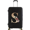 Elastic Luggage Cover with Gold Letter Design