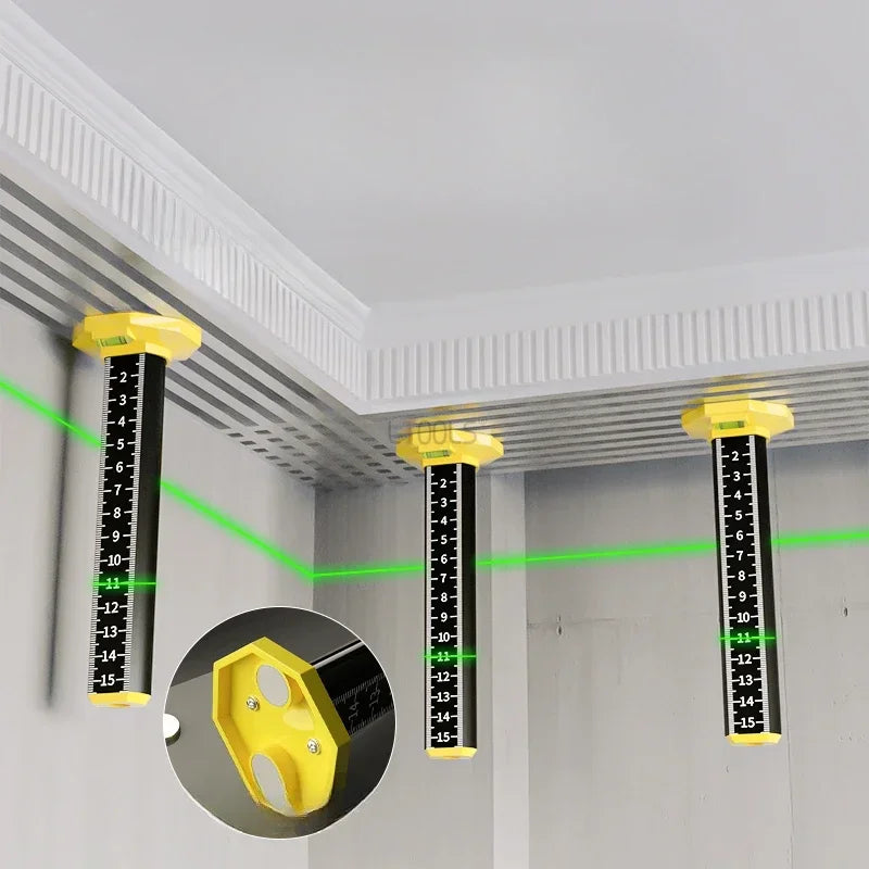Magnetic Ceiling and Tile Leveling Ruler with Bubble Level