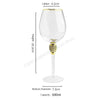 Elegant Gold-Rimmed Diamond Wine Glasses