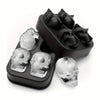 Skull and Diamond Silicone Ice Cube Mold Tray with Lid
