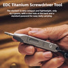 Titanium Alloy Mini Screwdriver with Magnetic Double-Ended Bits