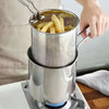 Stainless Steel Deep Fryer Pot with Strainer Basket