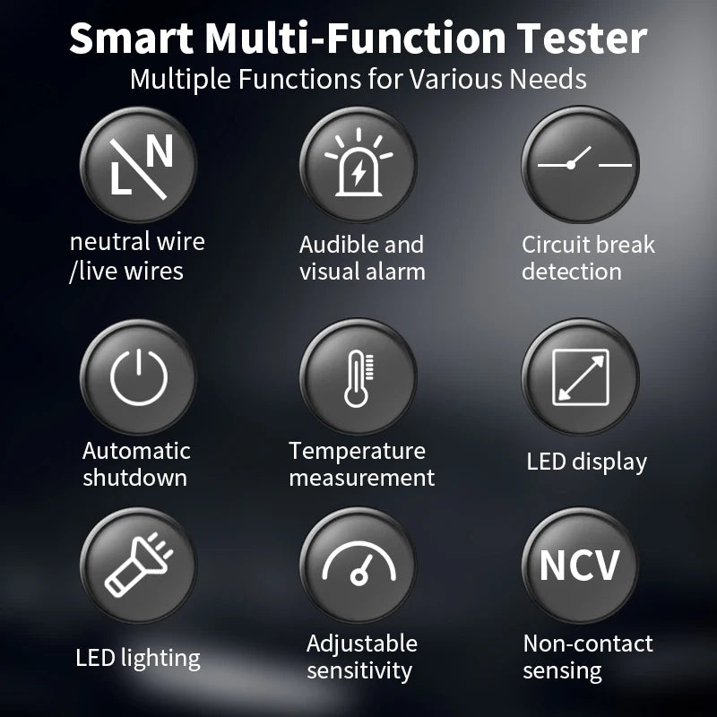 Non-Contact Voltage Tester with Voice Alert (12-1000V)