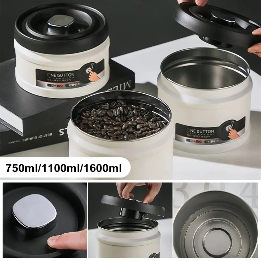 Airtight Stainless Steel Vacuum Storage Canister