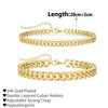 14K Gold-Plated Cuban Chain Anklet Set