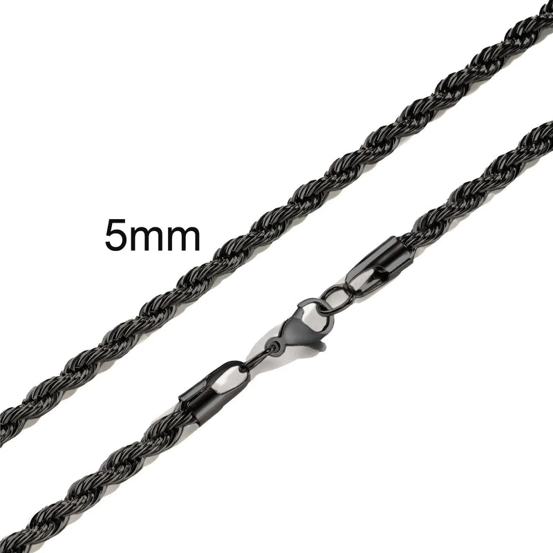 Stainless Steel Rope Chain Necklace