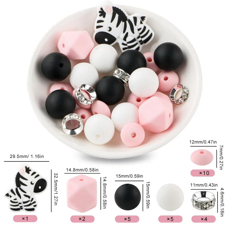 Cartoon Animal Silicone Focal Beads for Jewelry Making