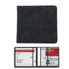 Black slim card holder wallet for vehicle registration, license, and insurance cards