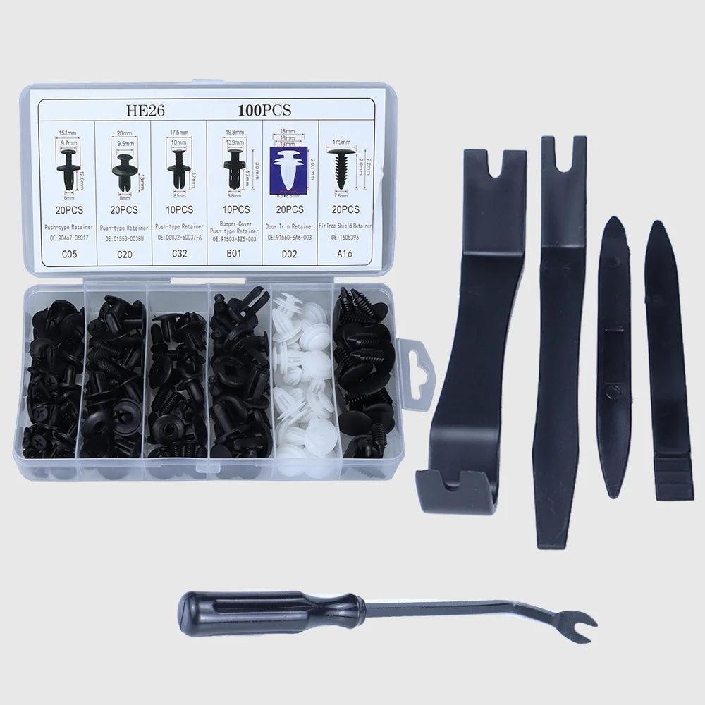 Durable Push-Type Retainer Clips for Car Trim and Body Panels