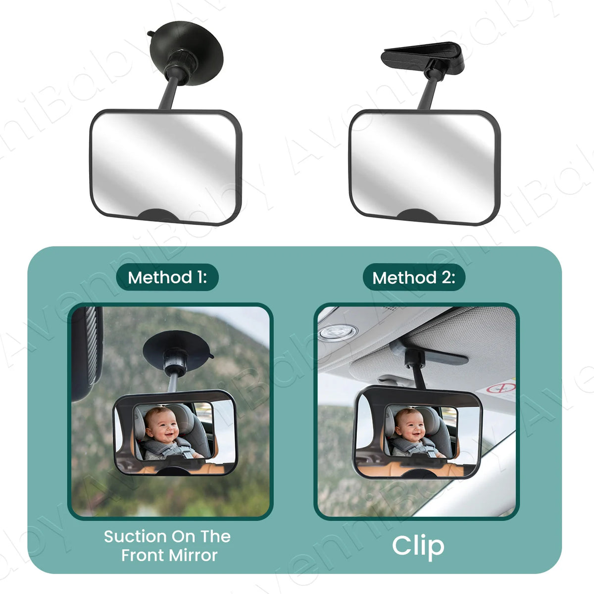 2-in-1 Car Seat Mirror Set for Infants