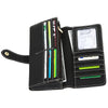 Women's RFID-Blocking Nubuck Leather Long Wallet with Multiple Card Slots