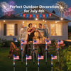 Solar-Powered LED American Flag Garden Light