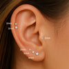 925 Sterling Silver Moissanite Bowknot Stud Earrings