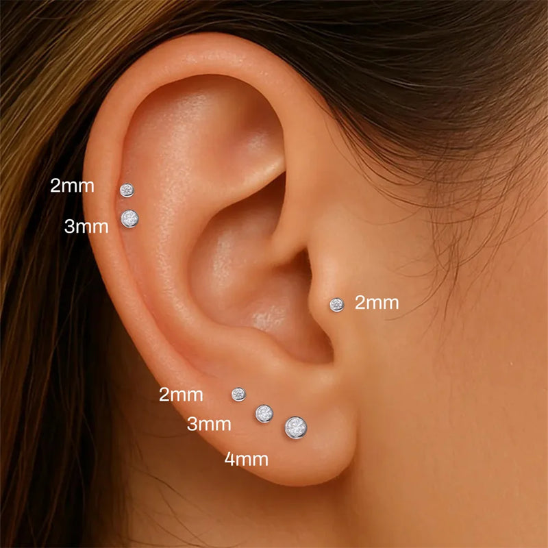 925 Sterling Silver Moissanite Bowknot Stud Earrings