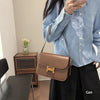 Korean Retro Square Crossbody Bag for Women – Compact Commuter Shoulder Bag