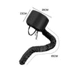 A black reusable hair drying and conditioning cap with a 26cm diameter and an 85cm length.