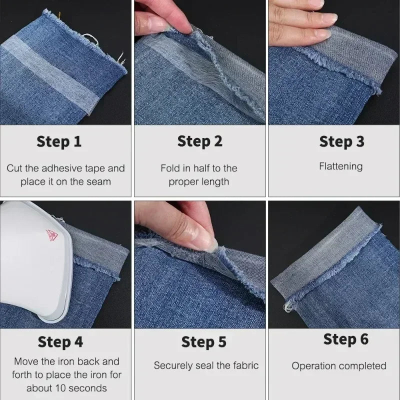 Double-Sided Iron-On Hem Tape for Fabric Repair